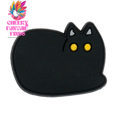 1PCS Cute Cats Shoe Charms Black Cat Shoe Accessories for Clogs Women's Snadal Decoration Men Kids Slippers Buckle Pins Pendants - Cheeky Fantail Finds