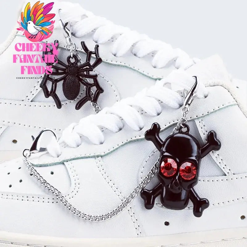 1PCS Luxurious Diamond DIY Heart Star Pearl Shoe Chain Punk Original Detachable Studded Pentagram Shoe Accessories Jewelry Penda Cheeky Fantail Finds