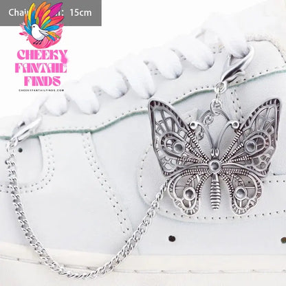 1PCS Luxurious Diamond DIY Heart Star Pearl Shoe Chain Punk Original Detachable Studded Pentagram Shoe Accessories Jewelry Penda Cheeky Fantail Finds