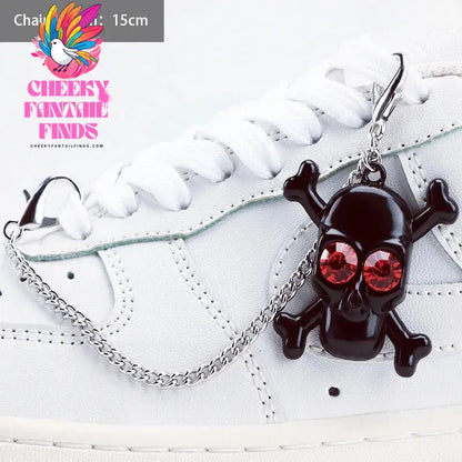 1PCS Luxurious Diamond DIY Heart Star Pearl Shoe Chain Punk Original Detachable Studded Pentagram Shoe Accessories Jewelry Penda Cheeky Fantail Finds