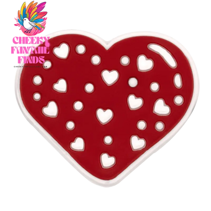 1PCS Valentine's Day Series Shoe Charms Love Rose Diamond Kiss Shoe Buckle Accessories for Couple Romantic Style Holiday Gift - Cheeky Fantail Finds