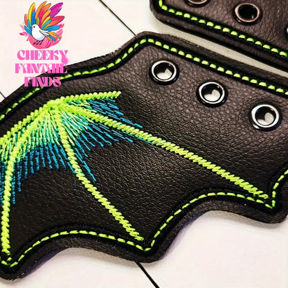 1Pair Angel Wing Shape Girls Boot Skate Shoes DIY Decorations Sneaker Clothing Shoelaces Decoration Punk Emo Style Halloween Cheeky Fantail Finds