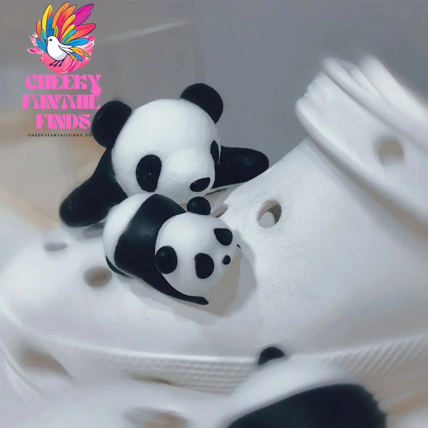 1Pcs Cute Panda Baby Shoe Charms Lovely Cartoon Stereoscopic Sandals Decorations Children DIY Slipper Hole Shoes Accessories New Cheeky Fantail Finds
