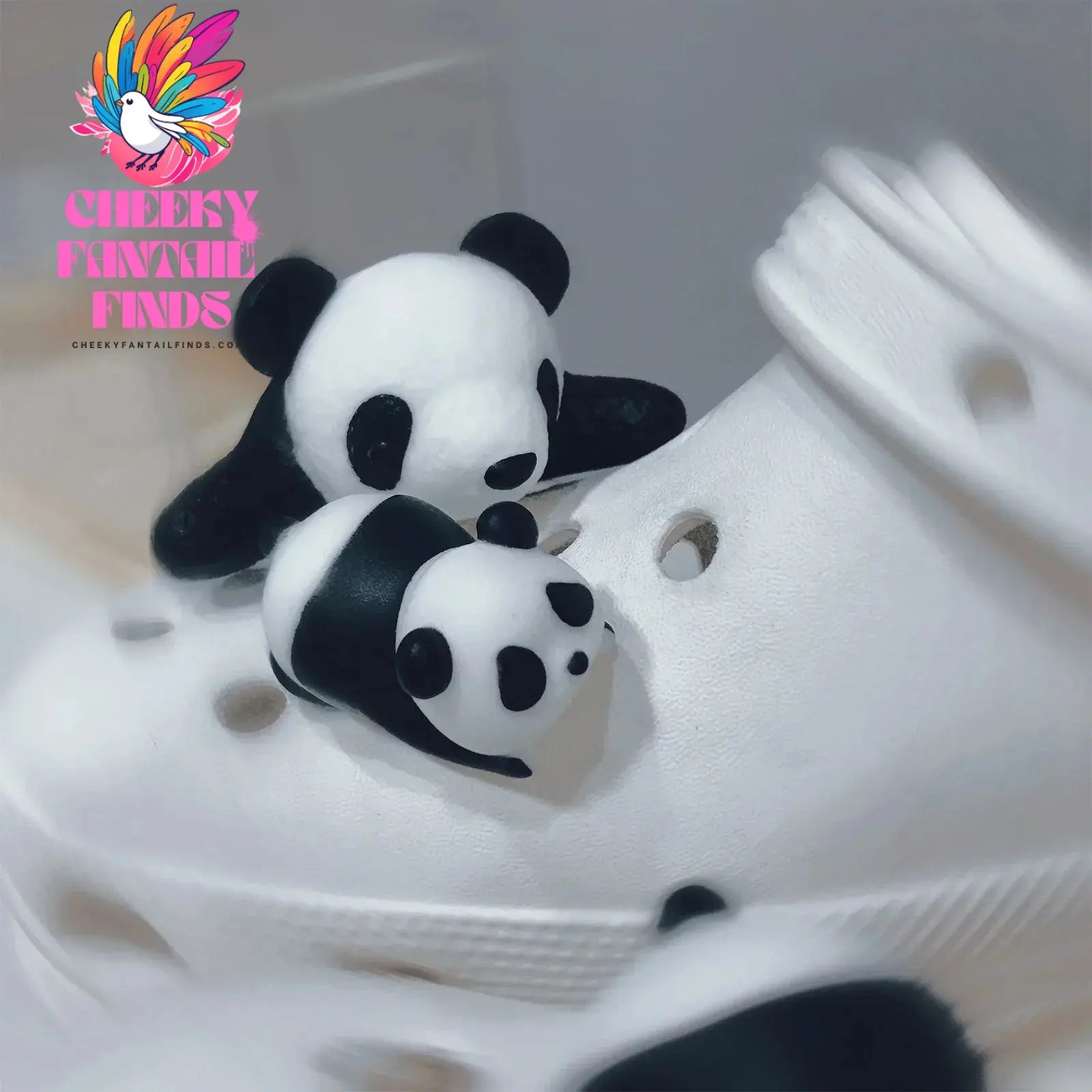 1Pcs Cute Panda Baby Shoe Charms Lovely Cartoon Stereoscopic Sandals Decorations Children DIY Slipper Hole Shoes Accessories New Cheeky Fantail Finds