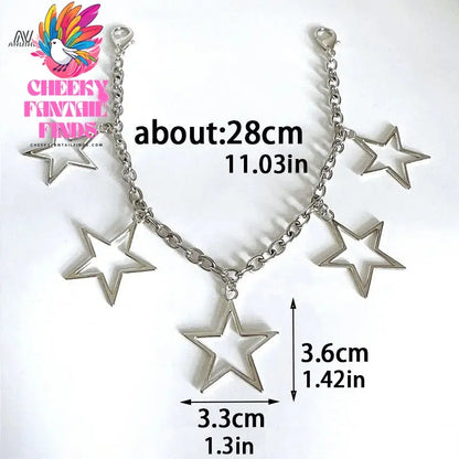 1Pcs Hollow Out Heart Star Charms Shoe Chains Martin Boots Canvas Shoes Buckles Decoration Y2k Shoes Accessories Cheeky Fantail Finds