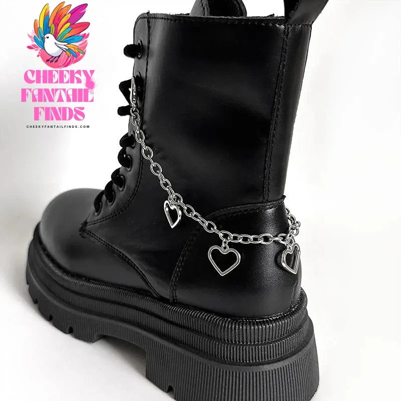 1Pcs Hollow Out Heart Star Charms Shoe Chains Martin Boots Canvas Shoes Buckles Decoration Y2k Shoes Accessories Cheeky Fantail Finds