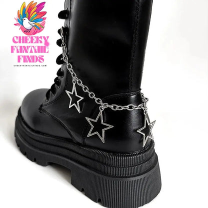 1Pcs Hollow Out Heart Star Charms Shoe Chains Martin Boots Canvas Shoes Buckles Decoration Y2k Shoes Accessories Cheeky Fantail Finds