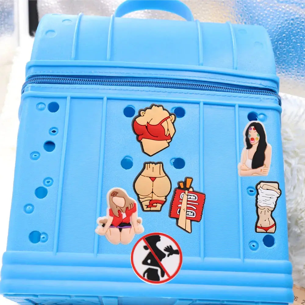 1Pcs PVC Sexy Body Part Woman Sandals Shoe Charms Accessories Shoe Buckle For Bracelet Kids Holiday Gift Cheeky Fantail Finds