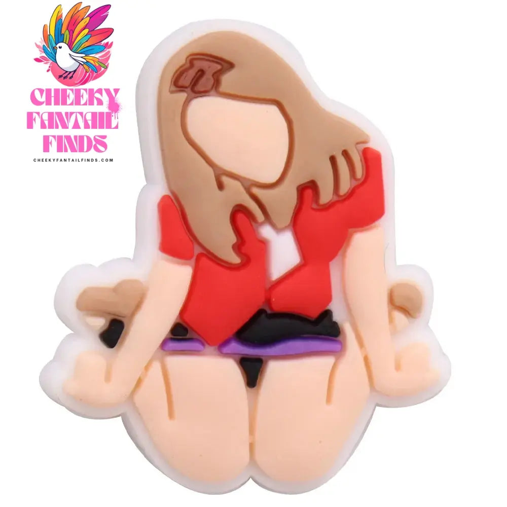 1Pcs PVC Sexy Body Part Woman Sandals Shoe Charms Accessories Shoe Buckle For Bracelet Kids Holiday Gift Cheeky Fantail Finds