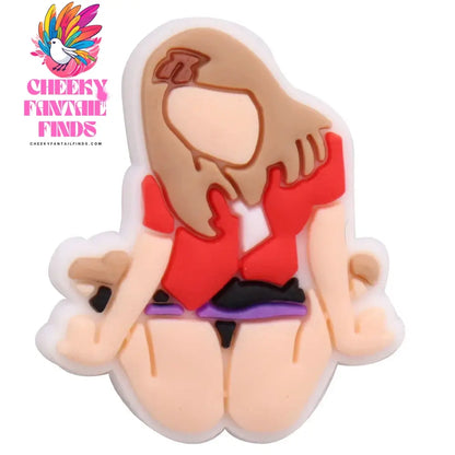 1Pcs PVC Sexy Body Part Woman Sandals Shoe Charms Accessories Shoe Buckle For Bracelet Kids Holiday Gift Cheeky Fantail Finds