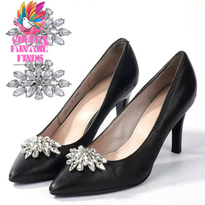 1Pcs Wedding DIY Detachable Charm Buckle Bridal Crystal Shoes Accessory Decoration Clip Women High Heel Rhinestone Shoe Buckles Cheeky Fantail Finds