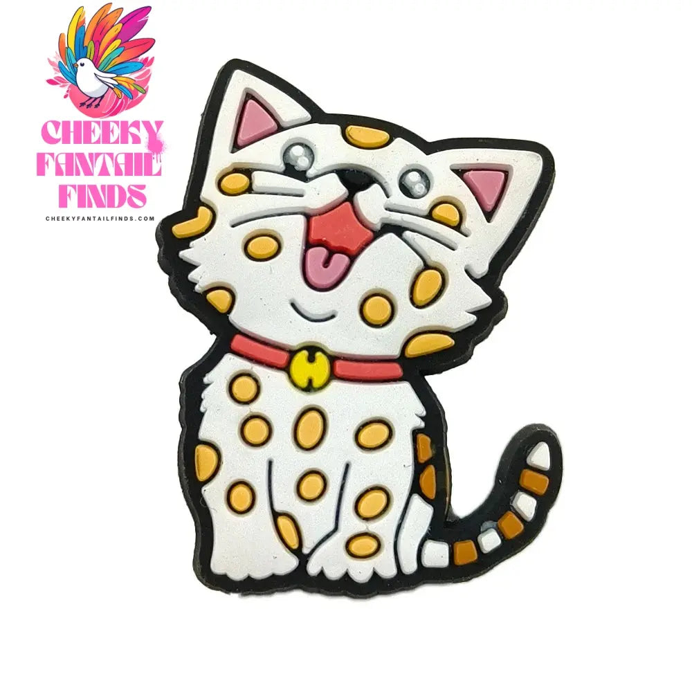 1pc Cute Cartoon Cats PVC Shoe Charms for Clogs Accessories Shoe Decorations Sandals Pins DIY  Kids Women Beach Bag Accessories - Cheeky Fantail Finds