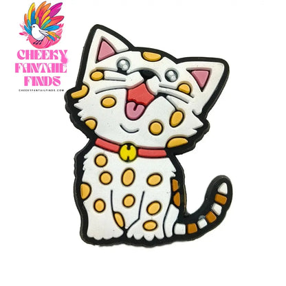 1pc Cute Cartoon Cats PVC Shoe Charms for Clogs Accessories Shoe Decorations Sandals Pins DIY  Kids Women Beach Bag Accessories - Cheeky Fantail Finds