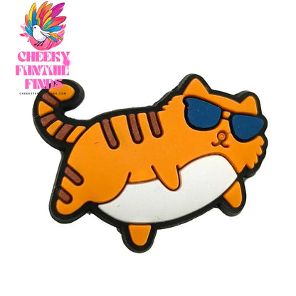 1pc Cute Cartoon Cats PVC Shoe Charms for Clogs Accessories Shoe Decorations Sandals Pins DIY  Kids Women Beach Bag Accessories - Cheeky Fantail Finds