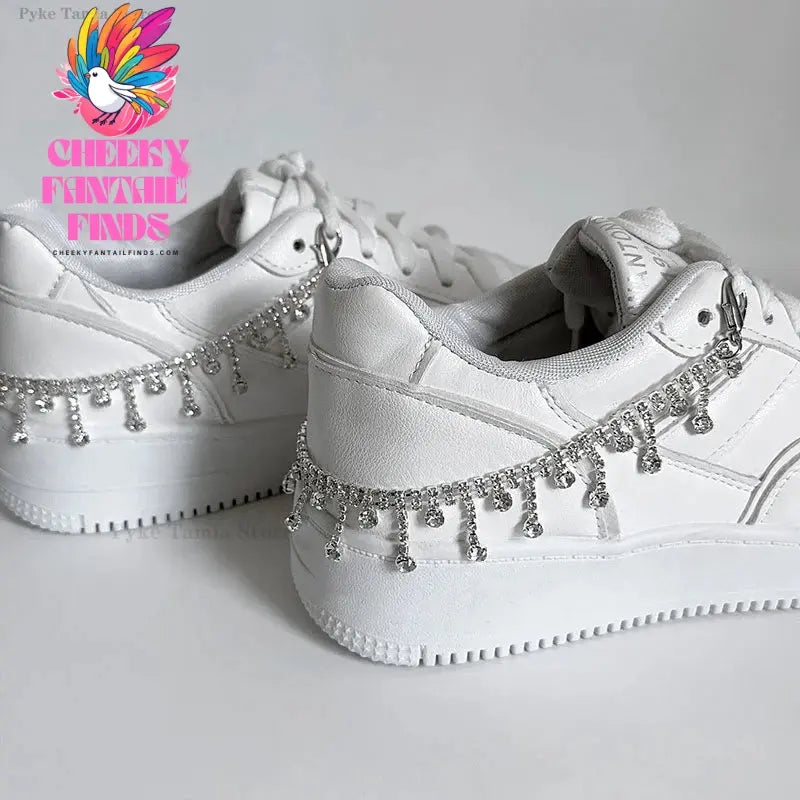 1pc Shoes Chain Decoration Luxury Rhinestone Chain Canvas Shoes Boots Shoes Accessories Diy Snap Hook Women Party Jewelry Cheeky Fantail Finds