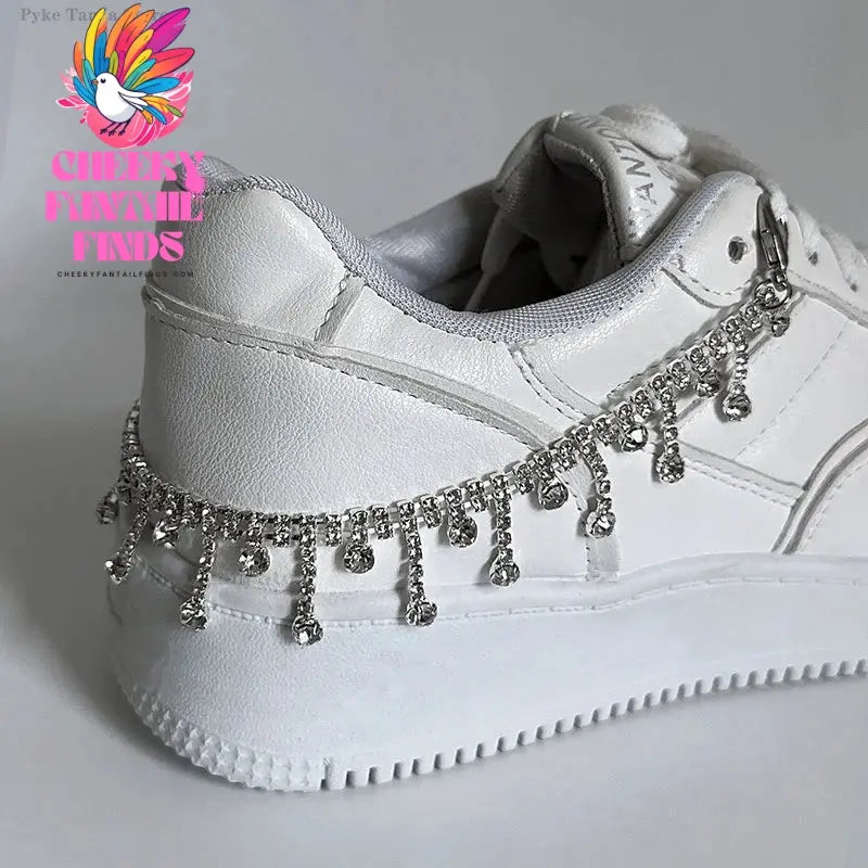 1pc Shoes Chain Decoration Luxury Rhinestone Chain Canvas Shoes Boots Shoes Accessories Diy Snap Hook Women Party Jewelry Cheeky Fantail Finds