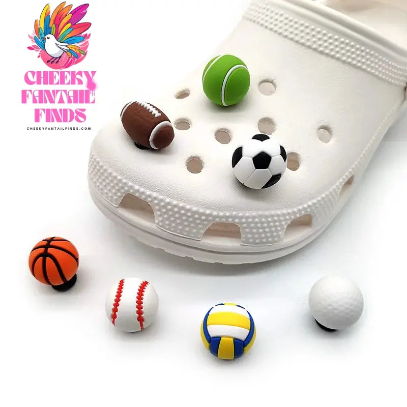 1pcs 3D Balls Shoe Charms Accessories Sneakers Shoe Decorations Pins for Clog Woman Men Football Clips Jeans Cheeky Fantail Finds