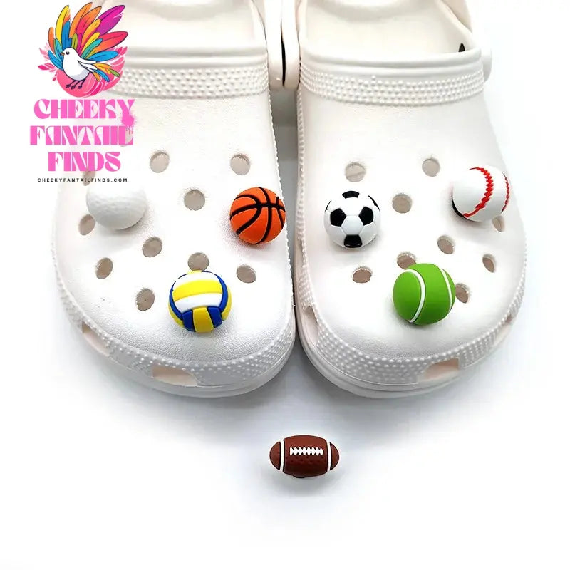 1pcs 3D Balls Shoe Charms Accessories Sneakers Shoe Decorations Pins for Clog Woman Men Football Clips Jeans Cheeky Fantail Finds