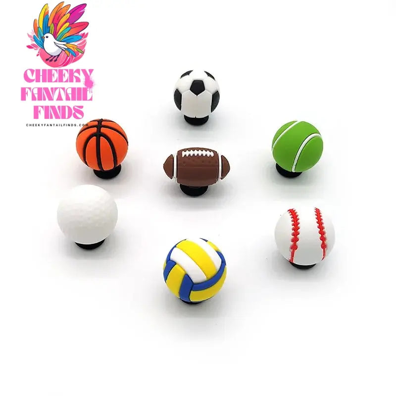 1pcs 3D Balls Shoe Charms Accessories Sneakers Shoe Decorations Pins for Clog Woman Men Football Clips Jeans Cheeky Fantail Finds