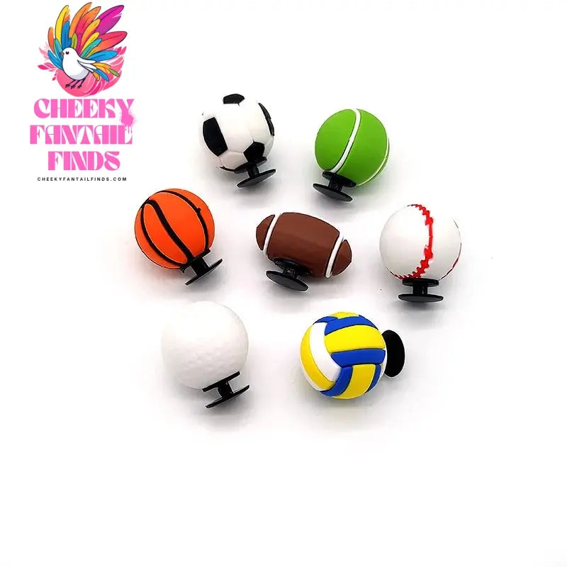 1pcs 3D Balls Shoe Charms Accessories Sneakers Shoe Decorations Pins for Clog Woman Men Football Clips Jeans Cheeky Fantail Finds