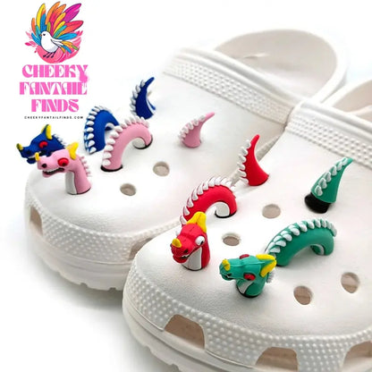 1pcs 3D Cute Dinosaur Rabbit Duck Shoe Charms Accessories Kawaii Bee Frog Sneakers Shoe Decorations Pins for Woman Men Sandal - Cheeky Fantail Finds