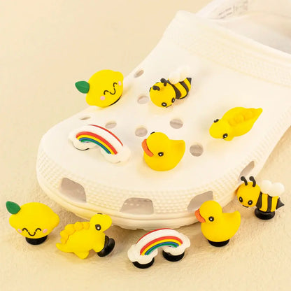 1pcs 3D Shoe Charms Plant Animal Duck Shoe Accessories  Vacation Vibe Pins for Woman Men Kids Buckles Gifts Sandals Decorations - Cheeky Fantail Finds