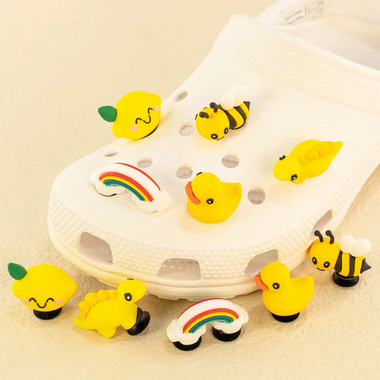 1pcs 3D Shoe Charms Plant Animal Duck Shoe Accessories  Vacation Vibe Pins for Woman Men Kids Buckles Gifts Sandals Decorations - Cheeky Fantail Finds