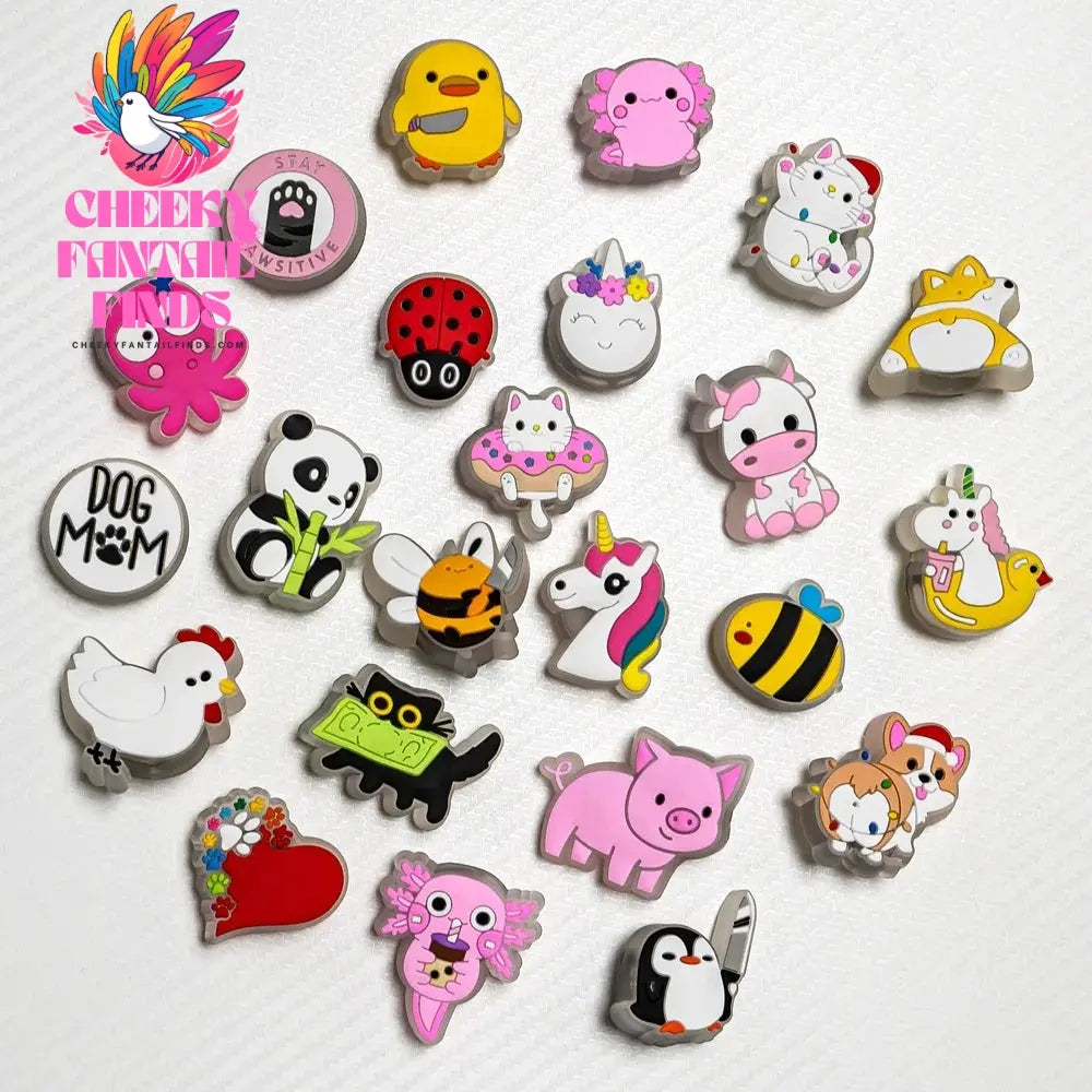 1pcs Animal LED Shoes Charms Lighted Cute Owl Duck Cat Panda Bee Pig Pink Shoe Decoration Accessories Salamander Clog Pins Cheeky Fantail Finds