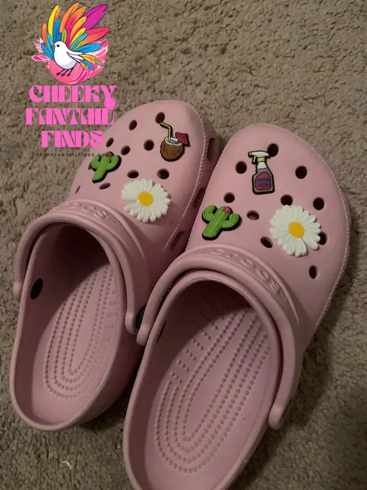 1pcs Animals Fruit Flower PVC Shoe Charms Butterfly Owl Ladybug Clog Decorations Avocado Cherry Mushroom Cactus Sandal Accessory - Cheeky Fantail Finds