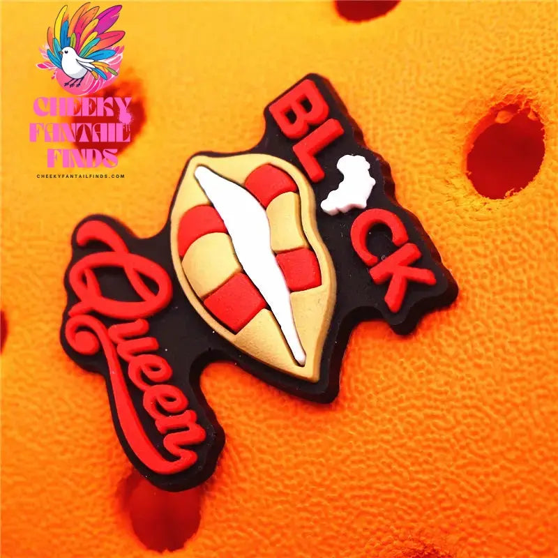 1pcs Black King Period PVC Theme Shoe Charms Decorations Melanin Magic Power Shoe Accessories Boy Bye Vote Shoes Buckle Pin Clip Cheeky Fantail Finds