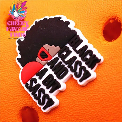1pcs Black King Period PVC Theme Shoe Charms Decorations Melanin Magic Power Shoe Accessories Boy Bye Vote Shoes Buckle Pin Clip Cheeky Fantail Finds
