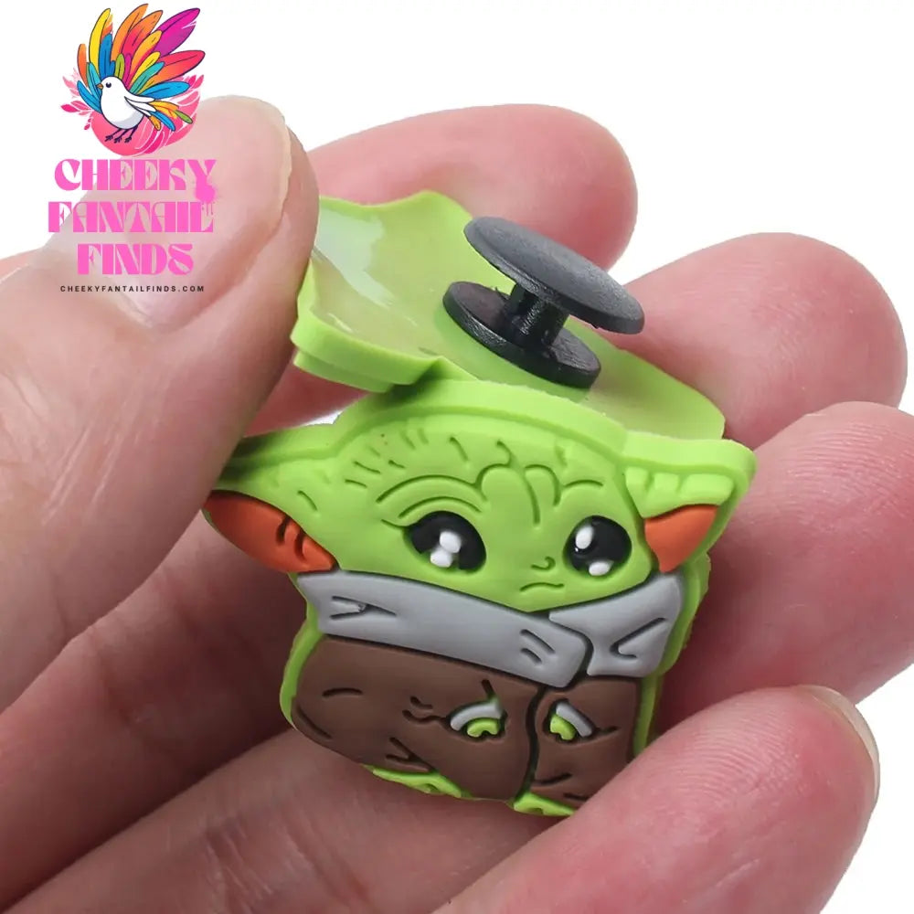 1pcs CCF Yoda Baby Popular Movie Series shoe Charms Designer for Shoe Charms Accessories for Classic Clog Kids Gift Hot Sale Cheeky Fantail Finds