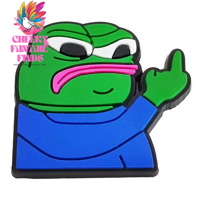 1pcs Cartoon Sad Frog Pepe PVC Duck Shoe Buckle Decoration Cute Shoes Accessories DIY for Shoes Women Girls Kids Boy Party Gifts Cheeky Fantail Finds