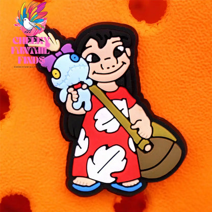 1pcs Cartoon movie Lilo Stitch Shoe Accessories Clog Charms Sandals Decoration Pink Stitch Angel PVC Clogs Buckle for Kids Gifts Cheeky Fantail Finds