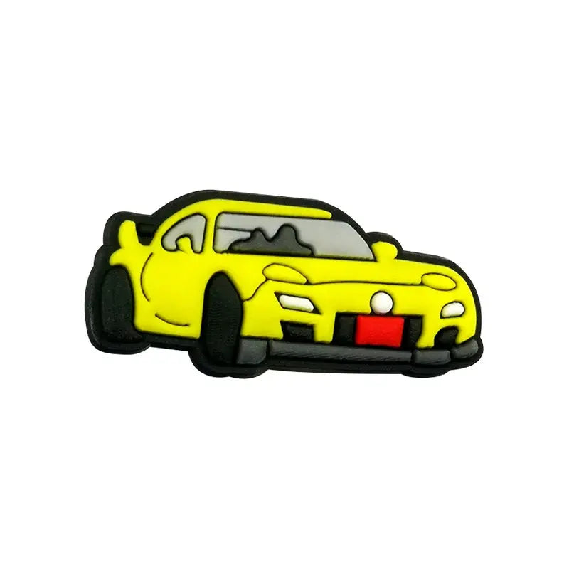 1pcs Clog Charms Cars Cool Roadster SUV PVC Clips Accessories Mini Classic Car Shoe Charms Turbine Clog Pin Kids Gift Cheeky Fantail Finds