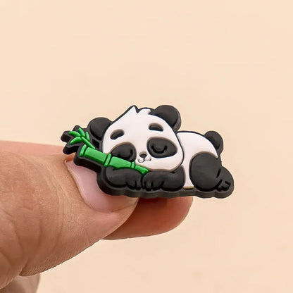 1pcs Cute Animals Cat Panda Cow Pig Charms for Shoe Decorations Pins for Kids Boy Girls Favor Gifts Accessories Dogs - Cheeky Fantail Finds