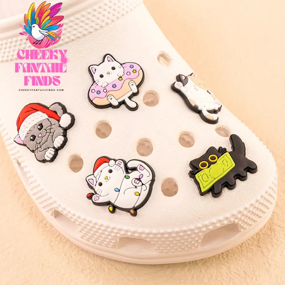 1pcs Cute Animals Shoe Charms Cats Dogs Panda Duck Pins Pink Shoe Accessories Sandals Decorations for Kids Men Women Buckle - Cheeky Fantail Finds