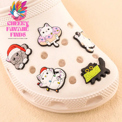 1pcs Cute Animals Shoe Charms Cats Dogs Panda Duck Pins Pink Shoe Accessories Sandals Decorations for Kids Men Women Buckle - Cheeky Fantail Finds
