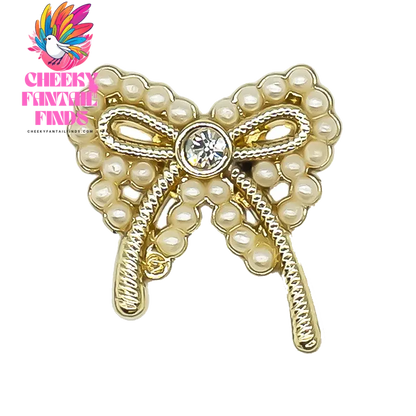 1pcs Designer Metal Shoe Charms Shinning Decorations for Sandal Pins for Women Girls Gift Pearl Shoe Accessories for Clog Buckle - Cheeky Fantail Finds