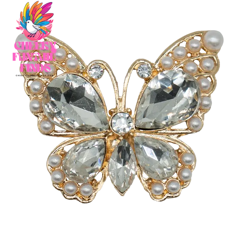 1pcs Designer Metal Shoe Charms Shinning Decorations for Sandal Pins for Women Girls Gift Pearl Shoe Accessories for Clog Buckle - Cheeky Fantail Finds