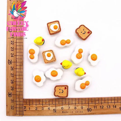 1pcs Fried Eggs Resin Shoes Charms Kawaii Little Yellow Duck Shoe Accessories Bread Slices Decorations Clogs Pin for Kids Gifts Cheeky Fantail Finds