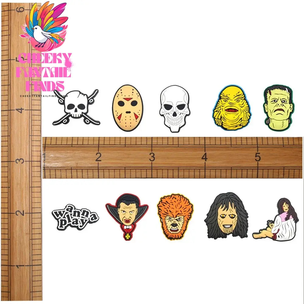 1pcs Halloween Horror Movie Exorcist shoe Charms Designer for Shoe  Accessories for Classic Clog Kids Gift Hot Sale Cheeky Fantail Finds