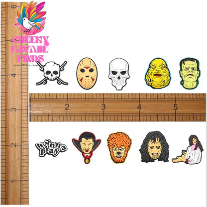 1pcs Halloween Horror Movie Exorcist shoe Charms Designer for Shoe  Accessories for Classic Clog Kids Gift Hot Sale Cheeky Fantail Finds