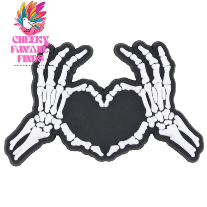 1pcs Horror Movie Skeleton Shoe Charms Black Bone Shoe Decoration The Best Gifts For Boyfriend Kids Boys Girls Cheeky Fantail Finds