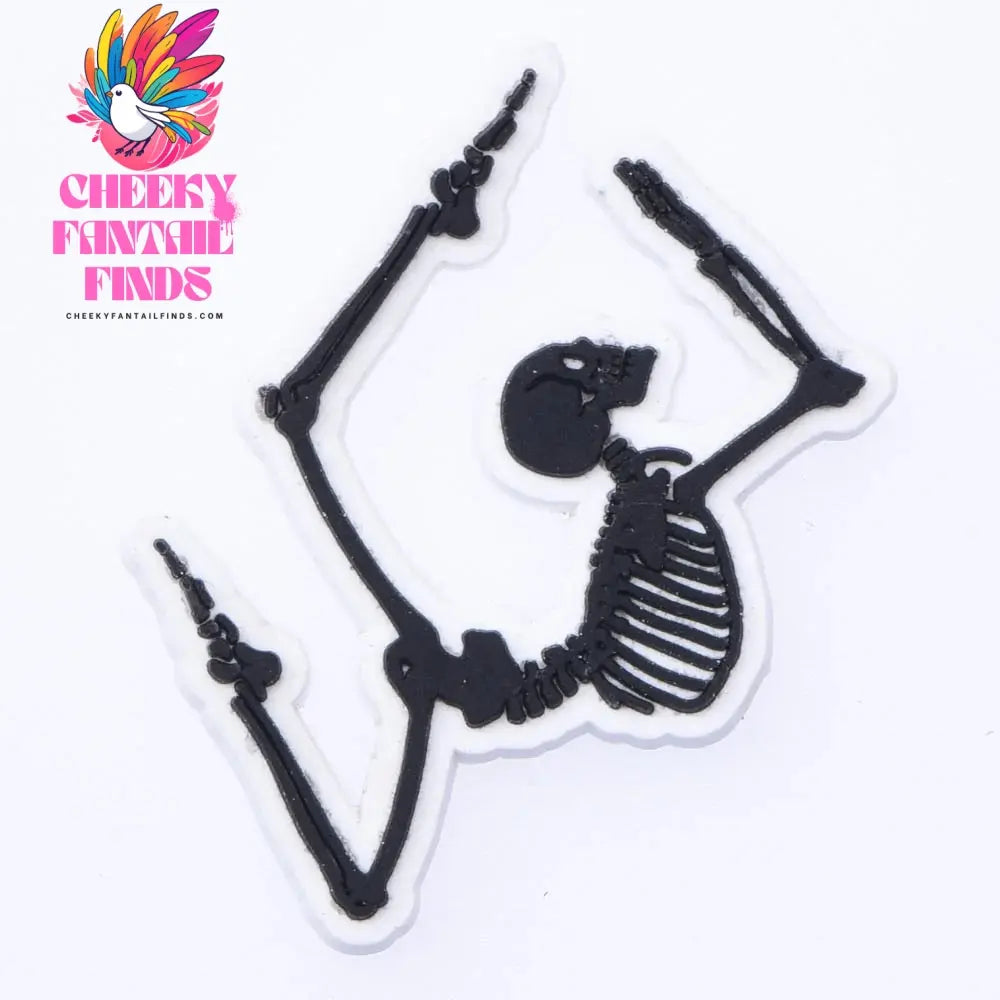 1pcs Horror Movie Skeleton Shoe Charms Black Bone Shoe Decoration The Best Gifts For Boyfriend Kids Boys Girls Cheeky Fantail Finds