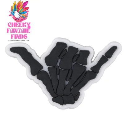 1pcs Horror Movie Skeleton Shoe Charms Black Bone Shoe Decoration The Best Gifts For Boyfriend Kids Boys Girls Cheeky Fantail Finds