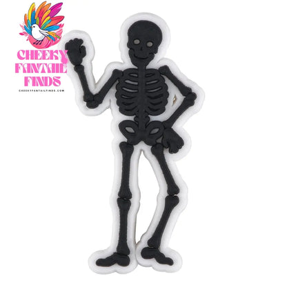 1pcs Horror Movie Skeleton Shoe Charms Black Bone Shoe Decoration The Best Gifts For Boyfriend Kids Boys Girls Cheeky Fantail Finds