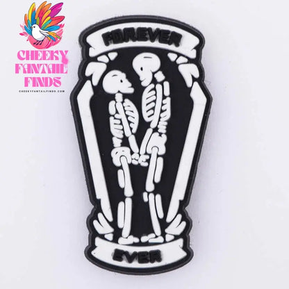 1pcs Horror Movie Skeleton Shoe Charms Black Bone Shoe Decoration The Best Gifts For Boyfriend Kids Boys Girls Cheeky Fantail Finds