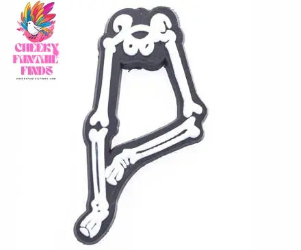1pcs Horror Movie Skeleton Shoe Charms Black Bone Shoe Decoration The Best Gifts For Boyfriend Kids Boys Girls Cheeky Fantail Finds