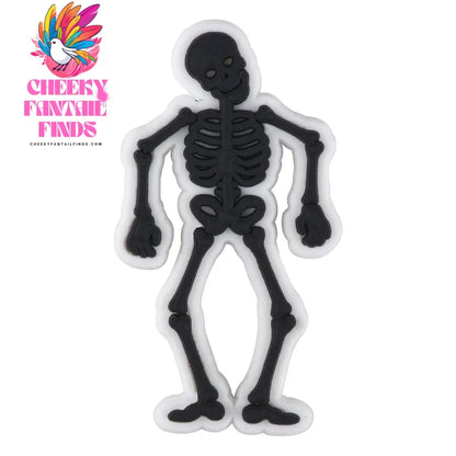 1pcs Horror Movie Skeleton Shoe Charms Black Bone Shoe Decoration The Best Gifts For Boyfriend Kids Boys Girls Cheeky Fantail Finds